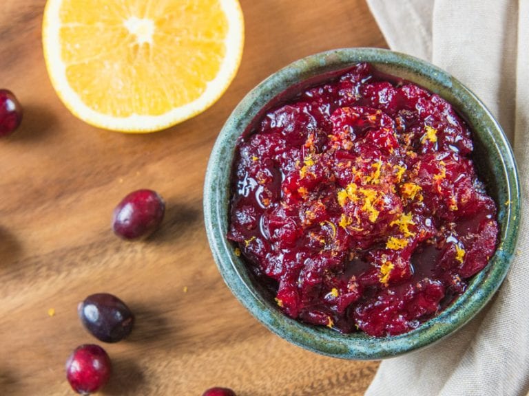 Homemade Cranberry Sauce - Maple Syrup and Orange