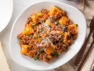 Easy Ricotta Gnocchi and Ragu - FlavCity with Bobby Parrish