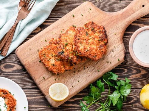 Salmon Patties and Tartar Sauce - Keto and Dairy Free