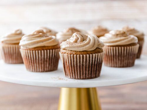 Pumpkin Spice Cupcakes Maple Buttercream Frosting